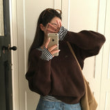 [BELLIDE MADE] キンシャモヘアVネックルーズフィットニット