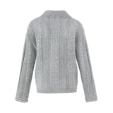 French Vintage Openwork Collar Knit Cardigan
