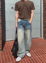 Exing Fading ウォッシングデニムパンツ