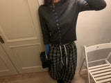 Page Unbalanced Button Color Block 長袖ニットカーディガン (3 Colors)