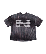 (W) Air Vent Tie-Dye Racing Dot Symbol Crop T-Shirt (Aurora)
