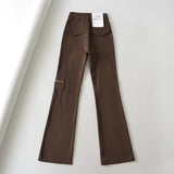 High-End Zipper Long Bootcut Pants