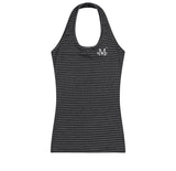 MAYO HALTERNECK STRIPE LONG SLEEVELESS