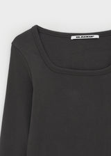 [B-BASIC] スタンダードブラッシュスクエアネック長袖Tシャツ (2SIZE)