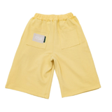 BERMUDA PLEATS WIDE SWEAT SHORTS_BUTTER YELLOW