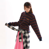 ハッピーラインズ ロングスリーブTシャツ_ネイビー