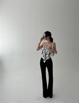 Basic Low-Rise Bootcut Pants