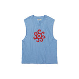 Helio sleeveless top / Haze blue