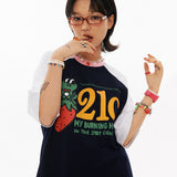 21C フロッグオーバーフィットラグランtシャツ