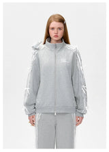 13DE MARZO Bear Lacy Knot Zip Sweatshir