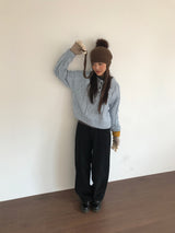 レイストライプタートルネックTシャツ (4 Colors)