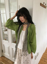 Chinatsu ribbon shirring sleeveless