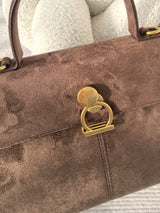 Suede Faux Leather Vintage Tote Cross Bag