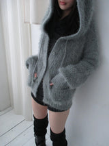 winter knit hoodie