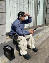 スモールチェックシャツ