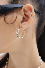 シャインスター フープピアス (M)