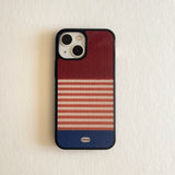 カラメルストライプグロッシーグラスフォンケース