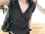 Elin Lace Puff Short-Sleeved T-shirt (2 colors)