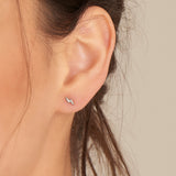 Smooth Twist Stud 925 Silver Earring E038-01H