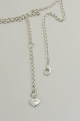 Memory heart locket necklace (Silver) 