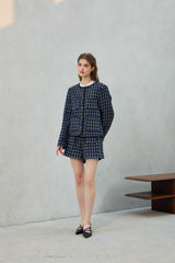 COMELY TWEED JACKET / BLACK