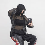 (Unisex) Baren See-Through Hooded T-Shirt
