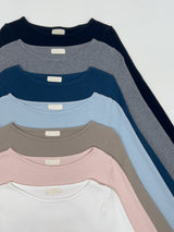 Ruby Unbalanced Ribbed T-shirt