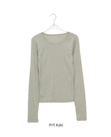 Celinet Slim Fit Color Layered Long Sleeve Tee