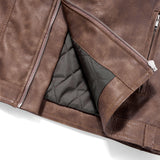 HADES BROWN WAX BIKER JACKET