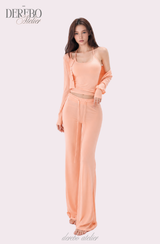ロエナ パッド スリーブレス フレア トレーニング セットアップ(pants long)