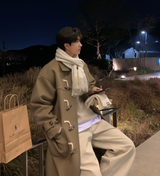  Liu Wool Overfit Duffel Coat