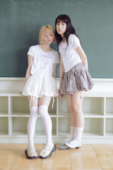 frill balloon skirt(white)