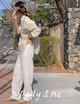 Oversized fit see-through shirt(4color)