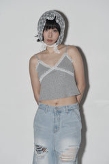 fl lace top (grey)