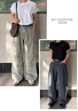 Boton crop shoulder snap cut short sleeve t-shirt