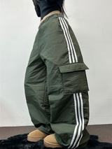 TRACK CARGO STRING PADDING PANTS ❤🖤🤎💚💙5COLOR