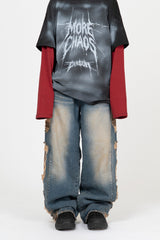 Keren Damage Camo Denim