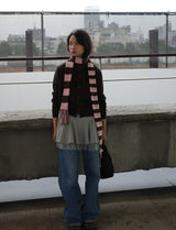HAIRY TASSEL MUFFLER (PINK)