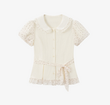 Adele Ruffle Collar Blouse