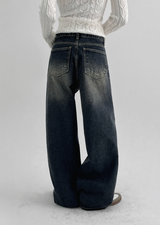 [MADE] Recycle Washing Wide Denim Pants