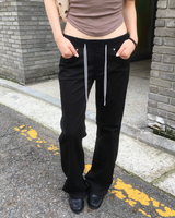 OOTJレース タイ バンディング ブーツカット パンツ