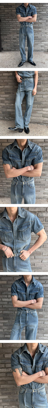 [MUSCLE FIT] Cool ever western pocket shirts(3color)