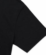 レイヤードロールアップクロップドTシャツ - ブラック