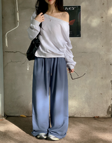 [SHOPPERMADE] Avorite ソフトワンショルダースウェットシャツ (3color)