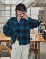 フルートクロップチェックシャツ