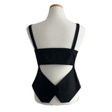 Tailor Mono Button Bustier Back Slit Top
