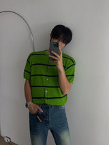 ASCLO Border Summer Short Sleeve Cardigan (5color)