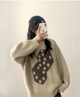 Somyi Bold Dice Graphic Oversized Fit Knitwear