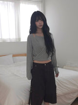 キル レイヤード ラップ カーディガン