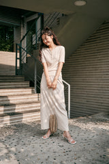 Jersey Long skirt (Beige)